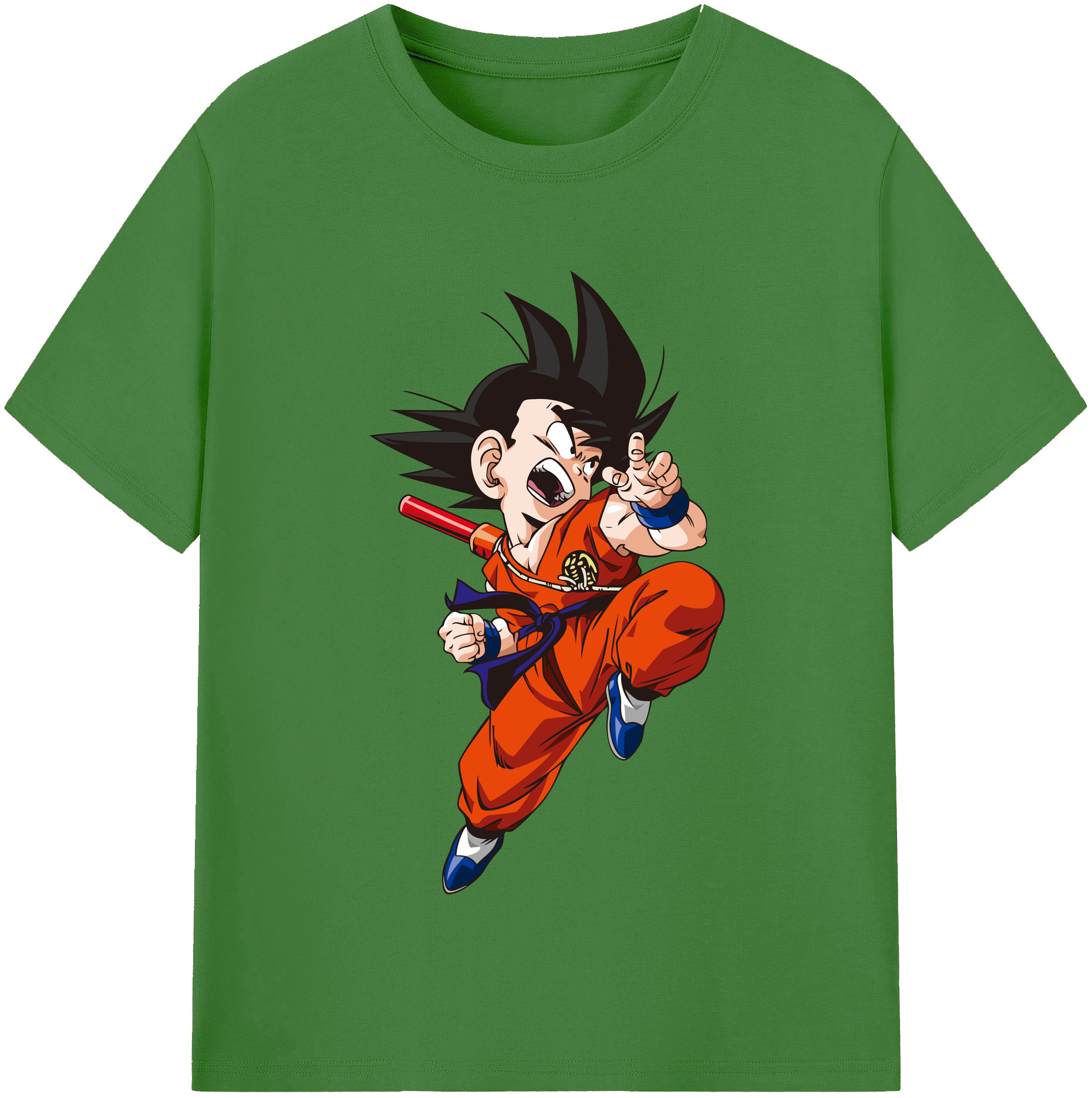 （画像用） ドラゴンボール 孫悟空（そん ごくう）Son Goku カカロット DRAGON BALL Kakarotto レディースカジュアルプリントTシャツ（綿100％）